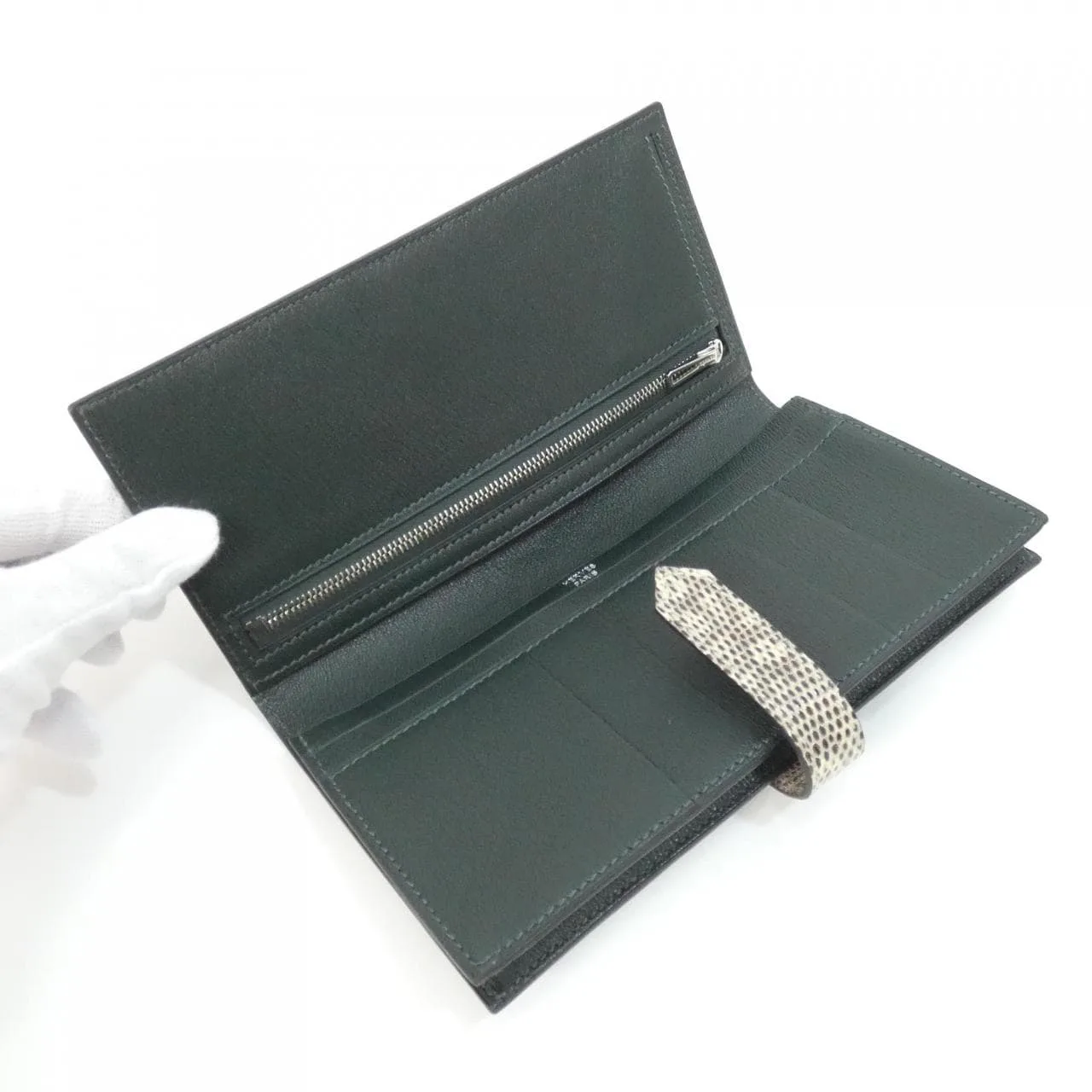 HERMES Wallet Black Rank A - Thumbnail 9