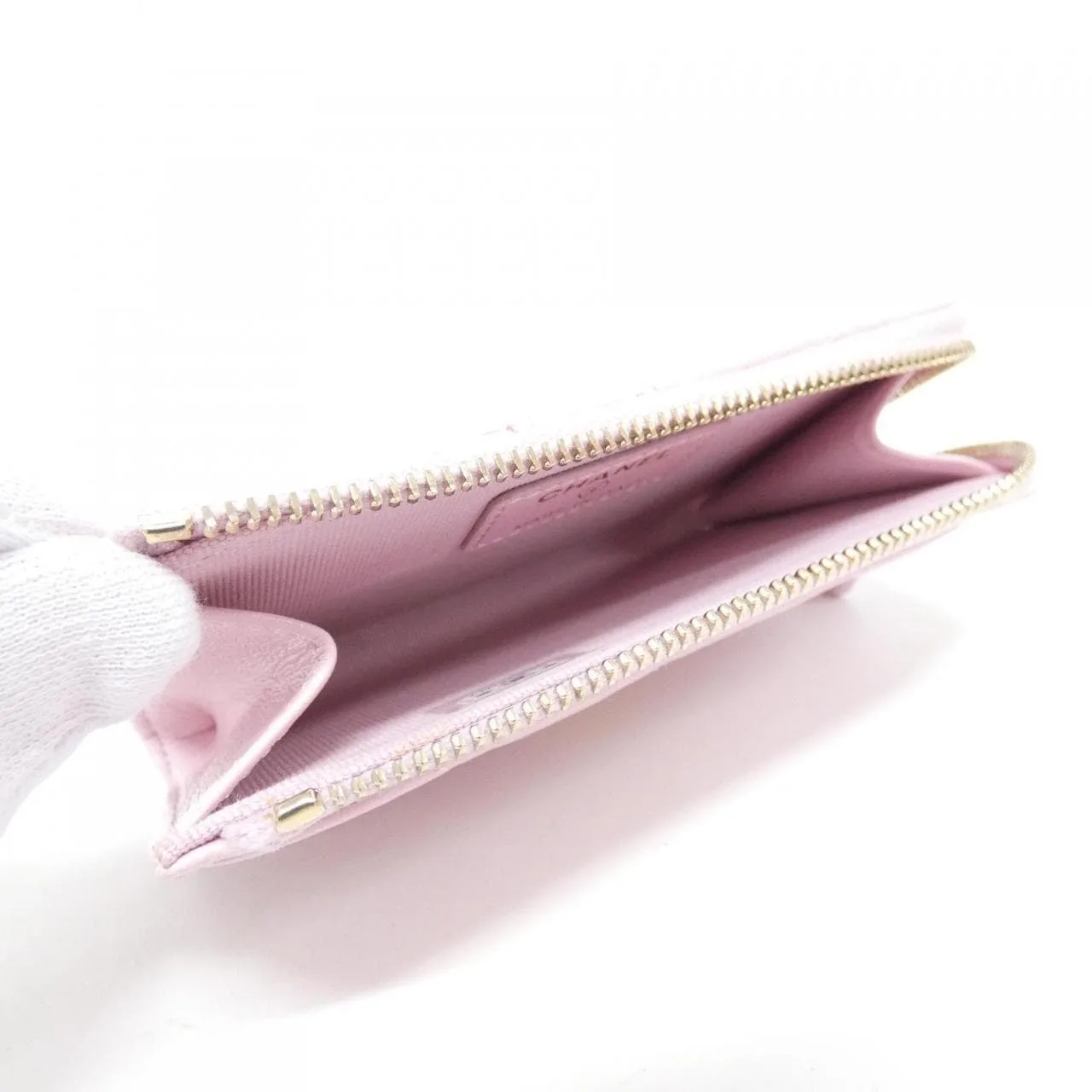 CHANEL Timeless Classic AP3179 Card Case Lambskin Pink Lambskin Rank A - Thumbnail 6