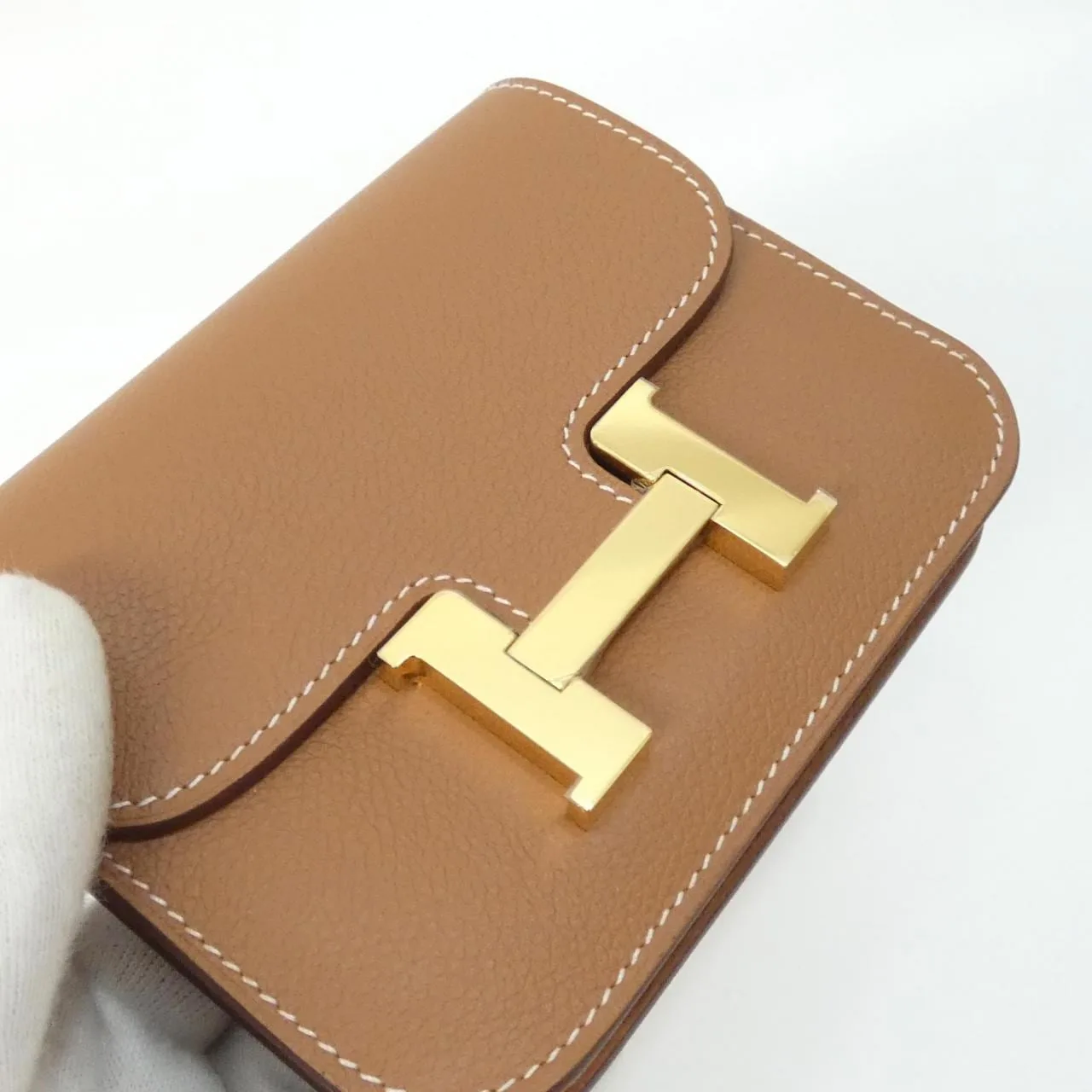 HERMES Constance 082501CC Wallet Gold Unused - Thumbnail 4
