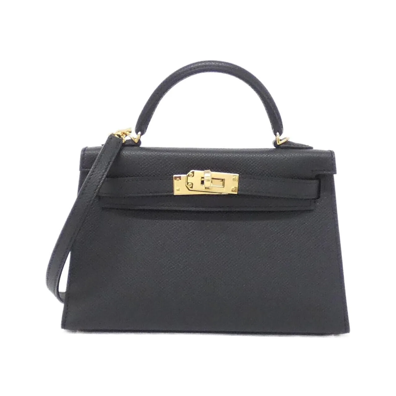 HERMES Kelly 071302CC Handbag Epsom Black