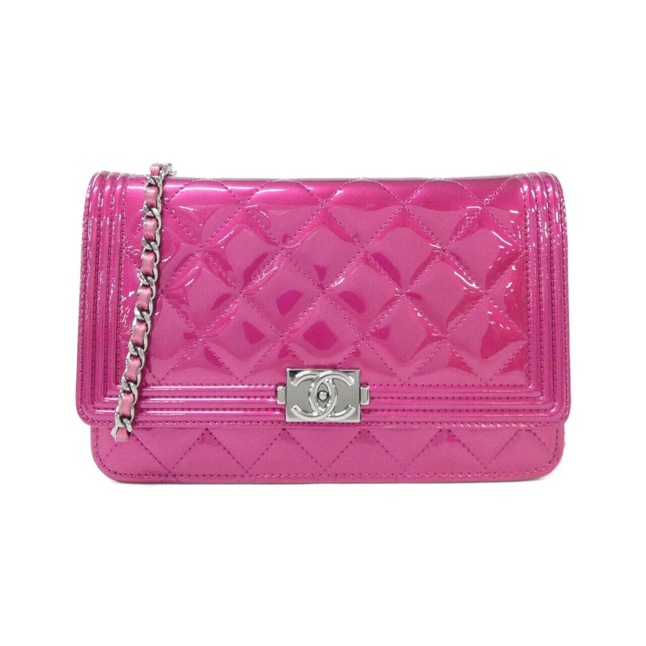 CHANEL Boy Chanel 68911 銀包 漆皮