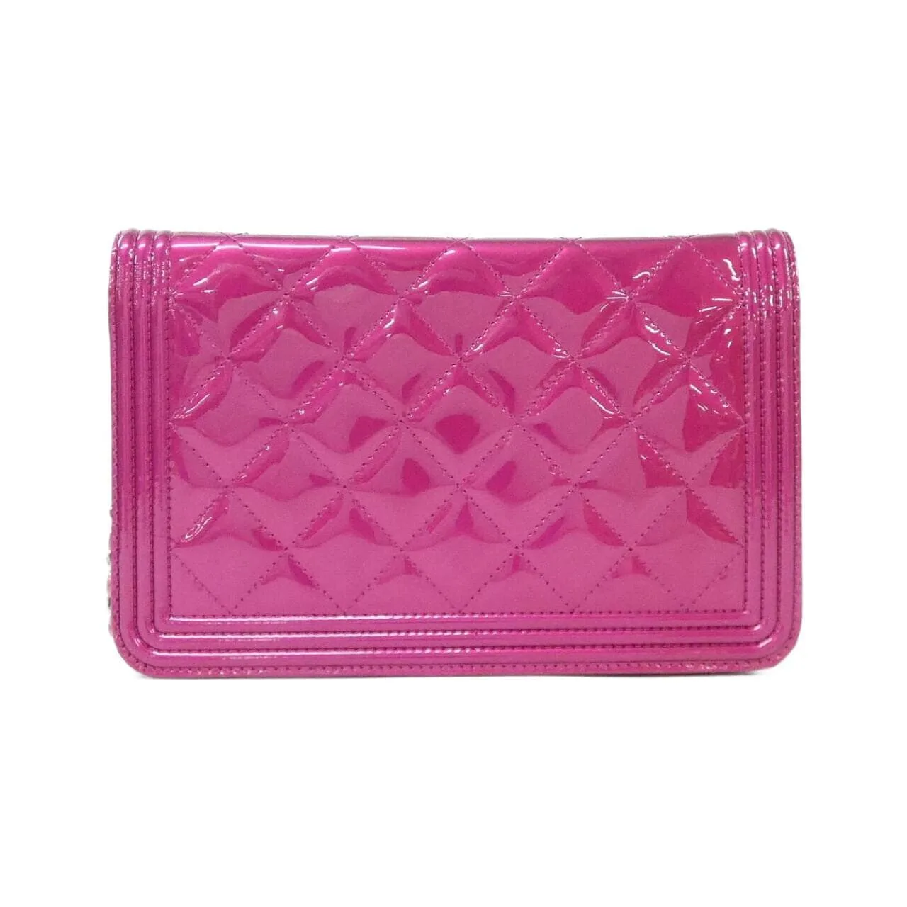 CHANEL Boy Chanel 68911 Wallet Patent Leather