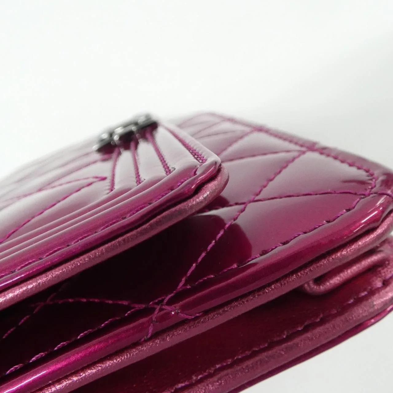 CHANEL Boy Chanel 68911 Wallet Patent Leather