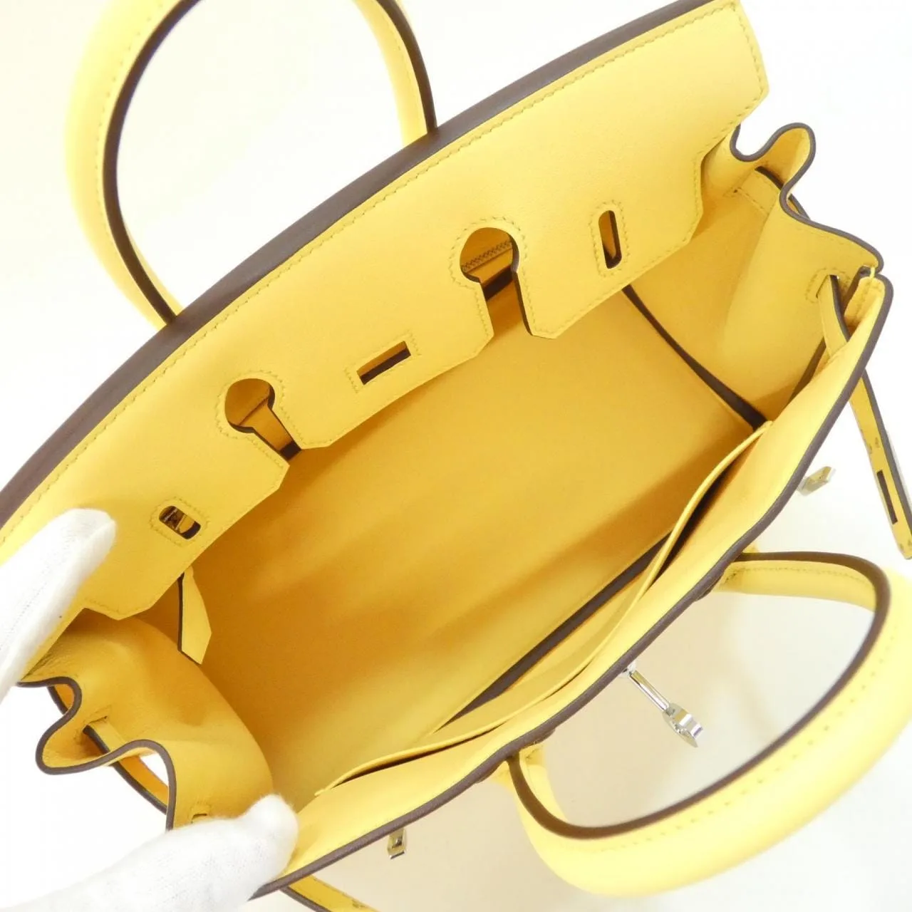 HERMES Birkin 049362CK Handbag Swift Black Swift Leather Rank A - Thumbnail 7