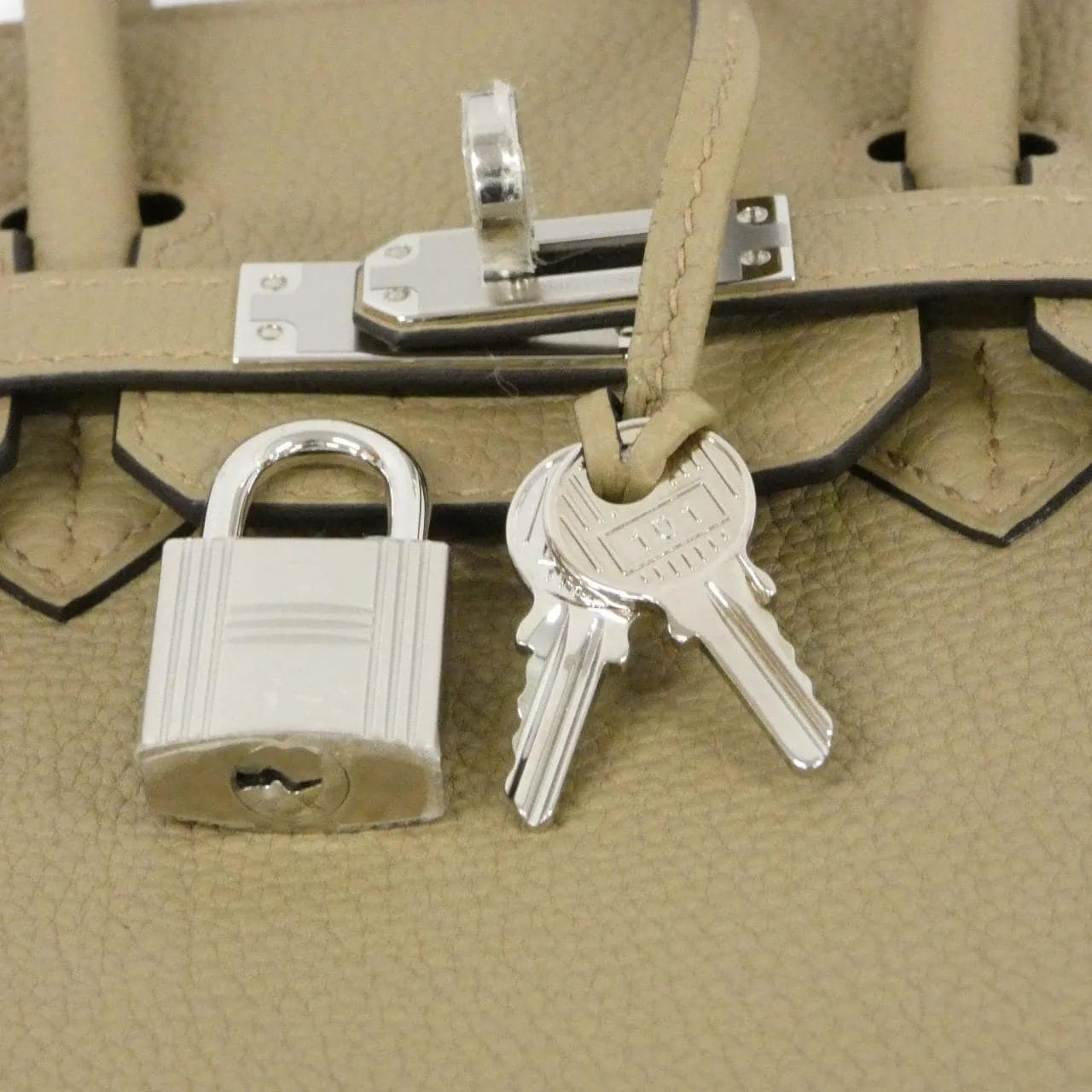 HERMES Birkin 041344CK Handbag Togo Beige Togo Leather Unused - Thumbnail 4