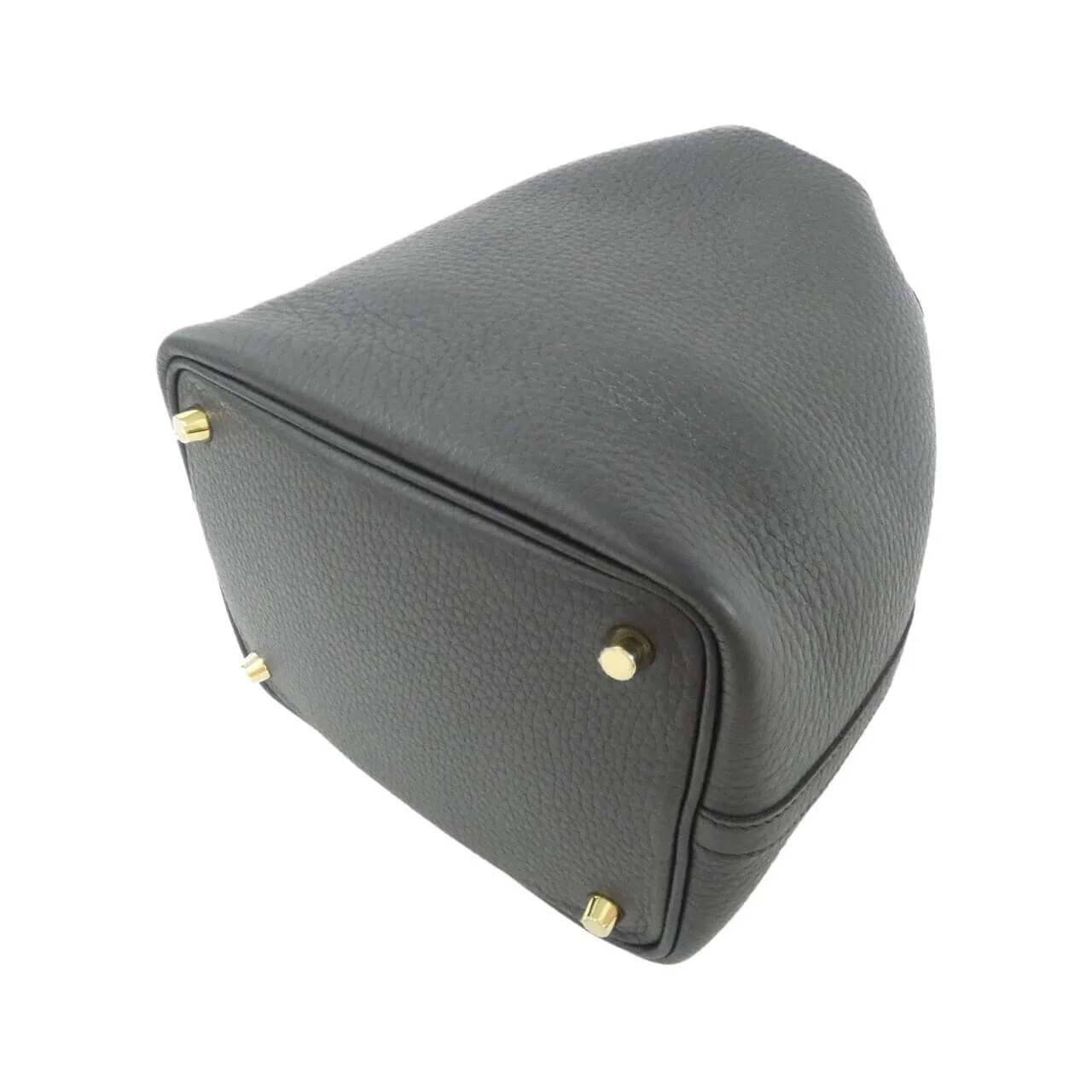 HERMES Picotin 056289CC Handbag Clemence Black Clemence Leather Rank A - Thumbnail 2