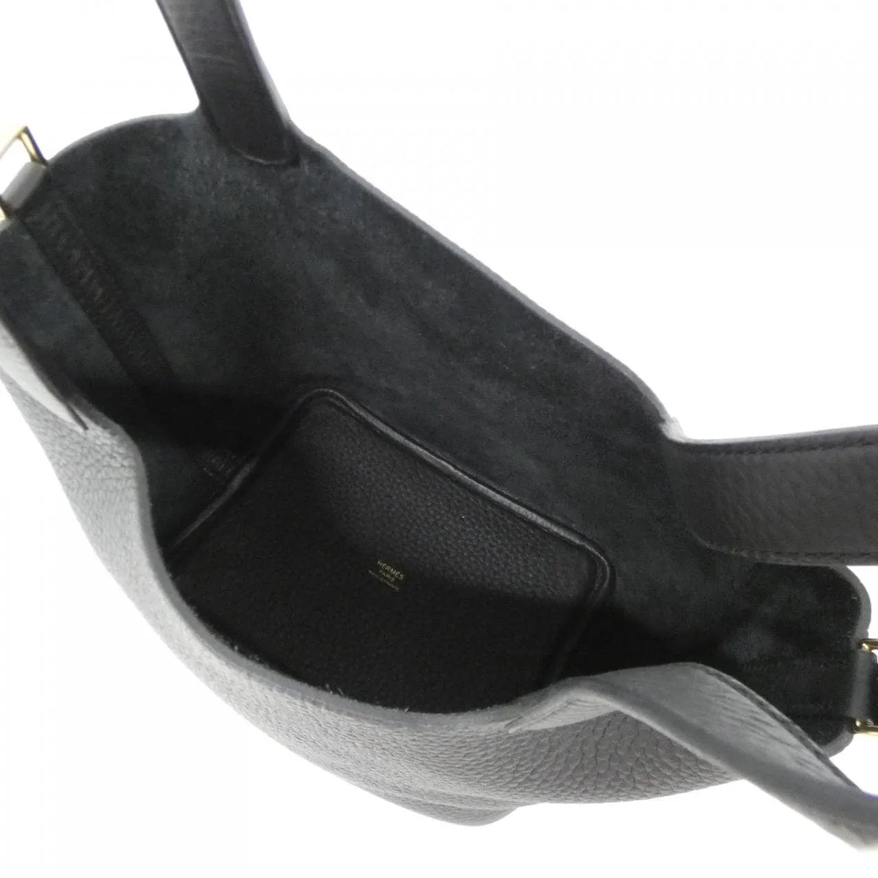 HERMES Picotin 056289CC Handbag Clemence Black Clemence Leather Rank A - Thumbnail 5