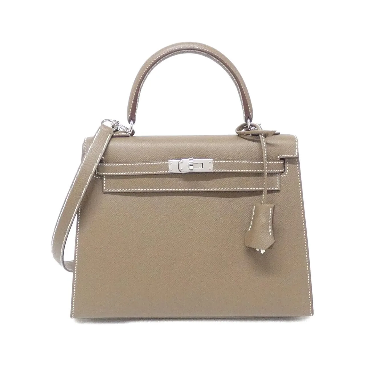 HERMES Kelly 038416CK Handbag Epsom Etoupe