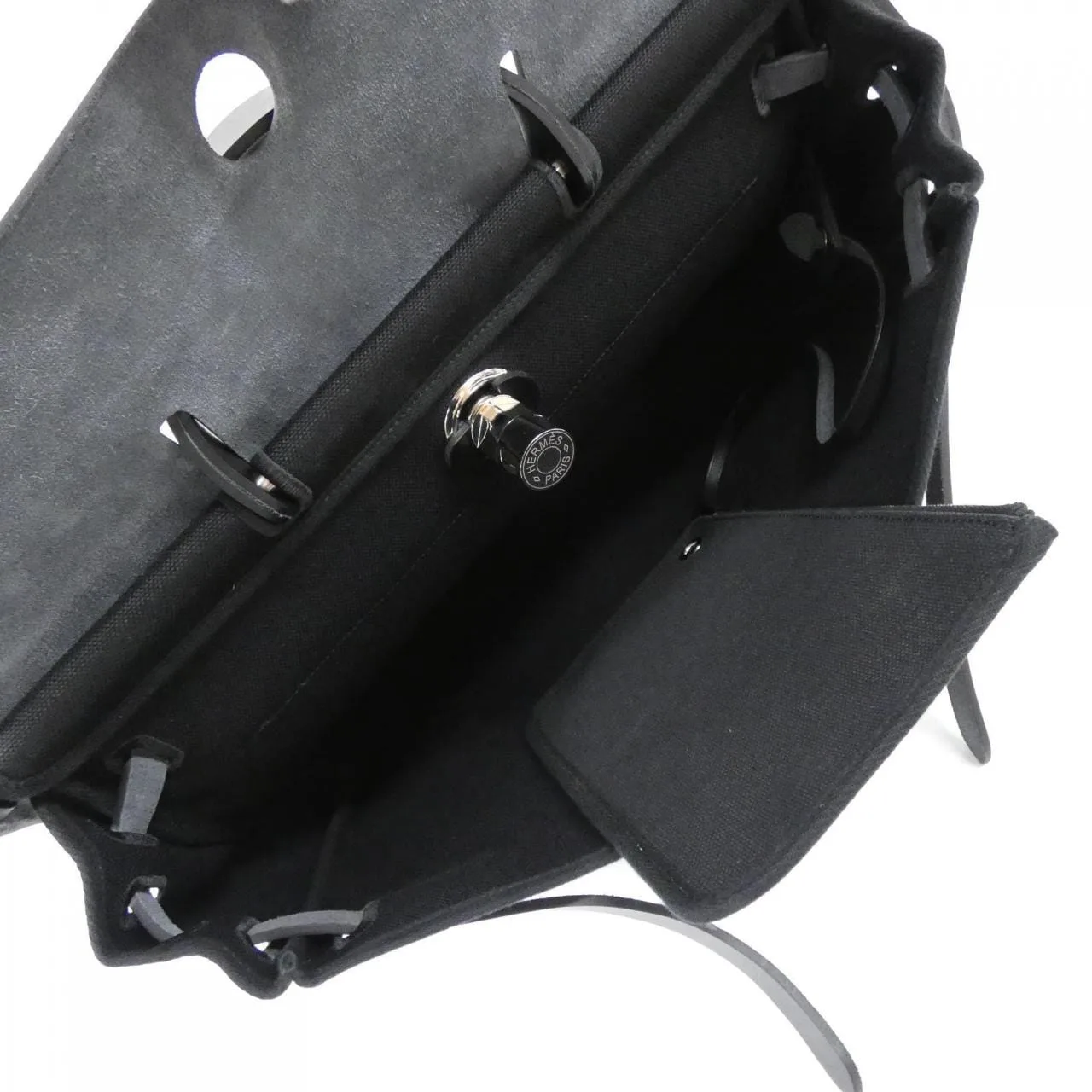 HERMES Herbag 084489CK Shoulder Black Rank A - Thumbnail 8