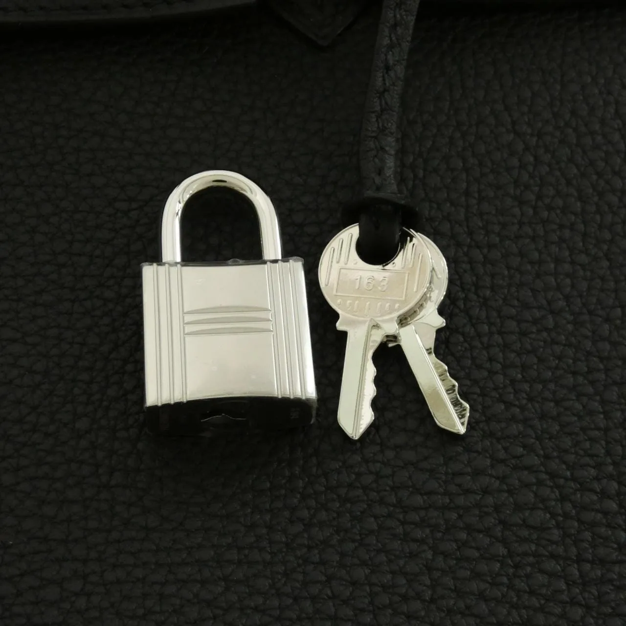 HERMES Birkin 041344CK Handbag Togo Black Togo Leather Unused - Thumbnail 4