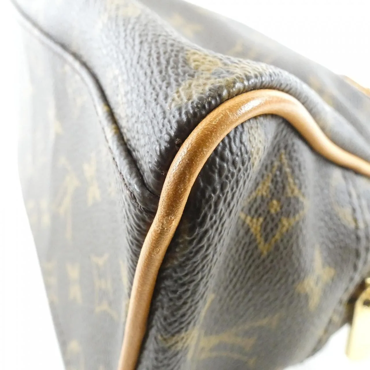 LOUIS VUITTON M40026 Handbag Monogram 黑色 Monogram 中古品B - 縮圖 3