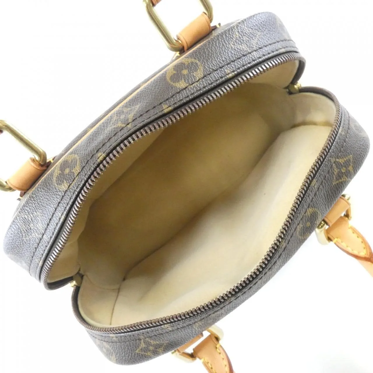 LOUIS VUITTON M40026 Handbag Monogram 黑色 Monogram 中古品B - 縮圖 9