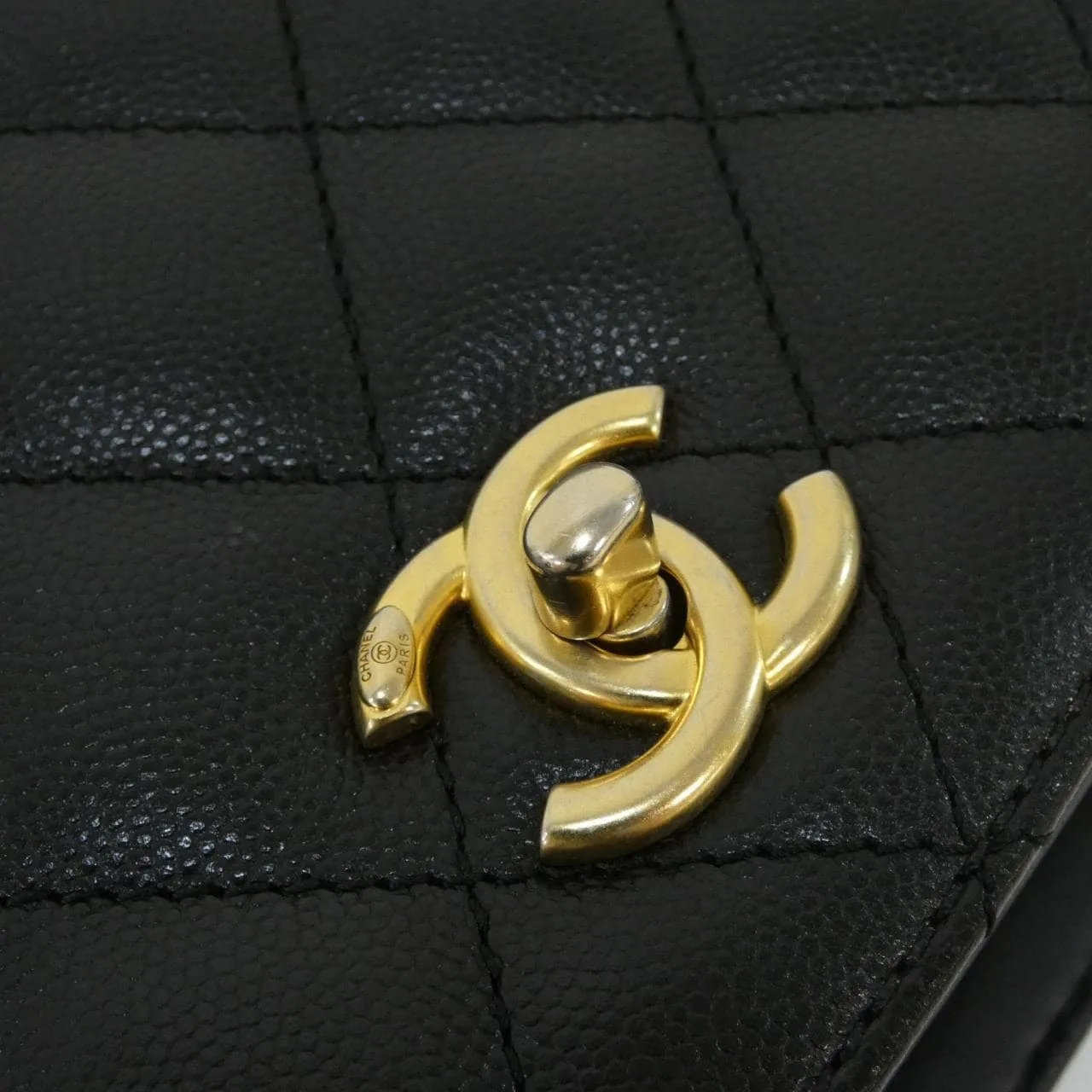 CHANEL AS4286 Handbag Grained Calfskin Black Grained Calfskin Rank B - Thumbnail 4