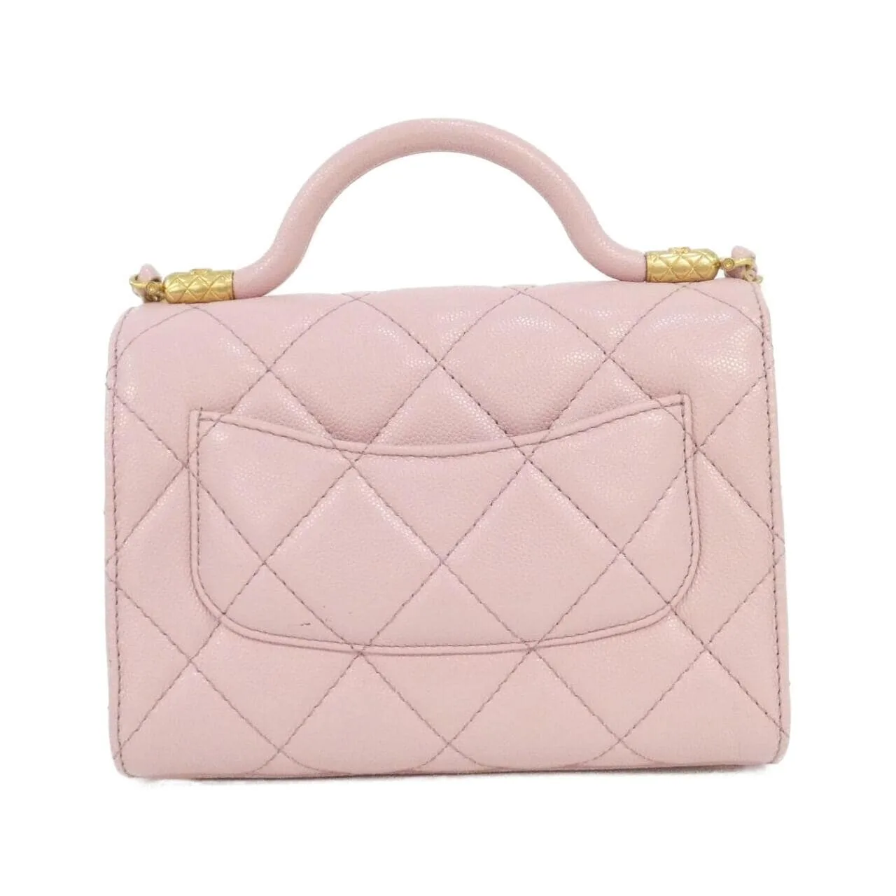 CHANEL AS4956 Handbag Grained Calfskin Pink Grained Calfskin Rank A - Thumbnail 2