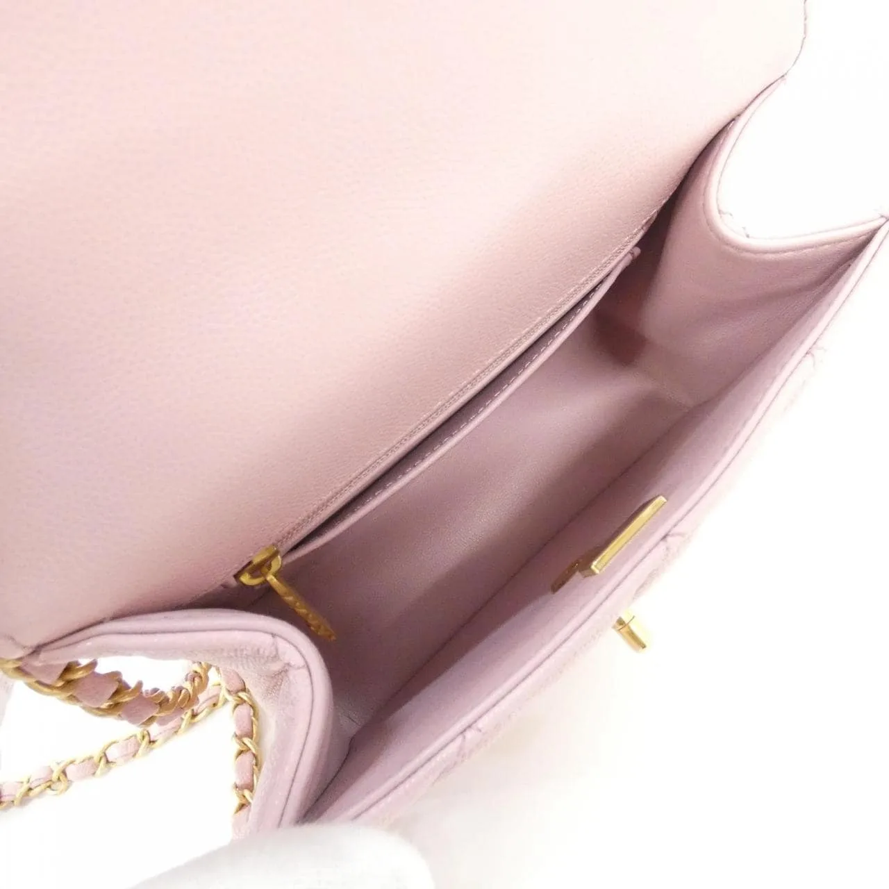 CHANEL AS4956 Handbag Grained Calfskin Pink Grained Calfskin Rank A - Thumbnail 9