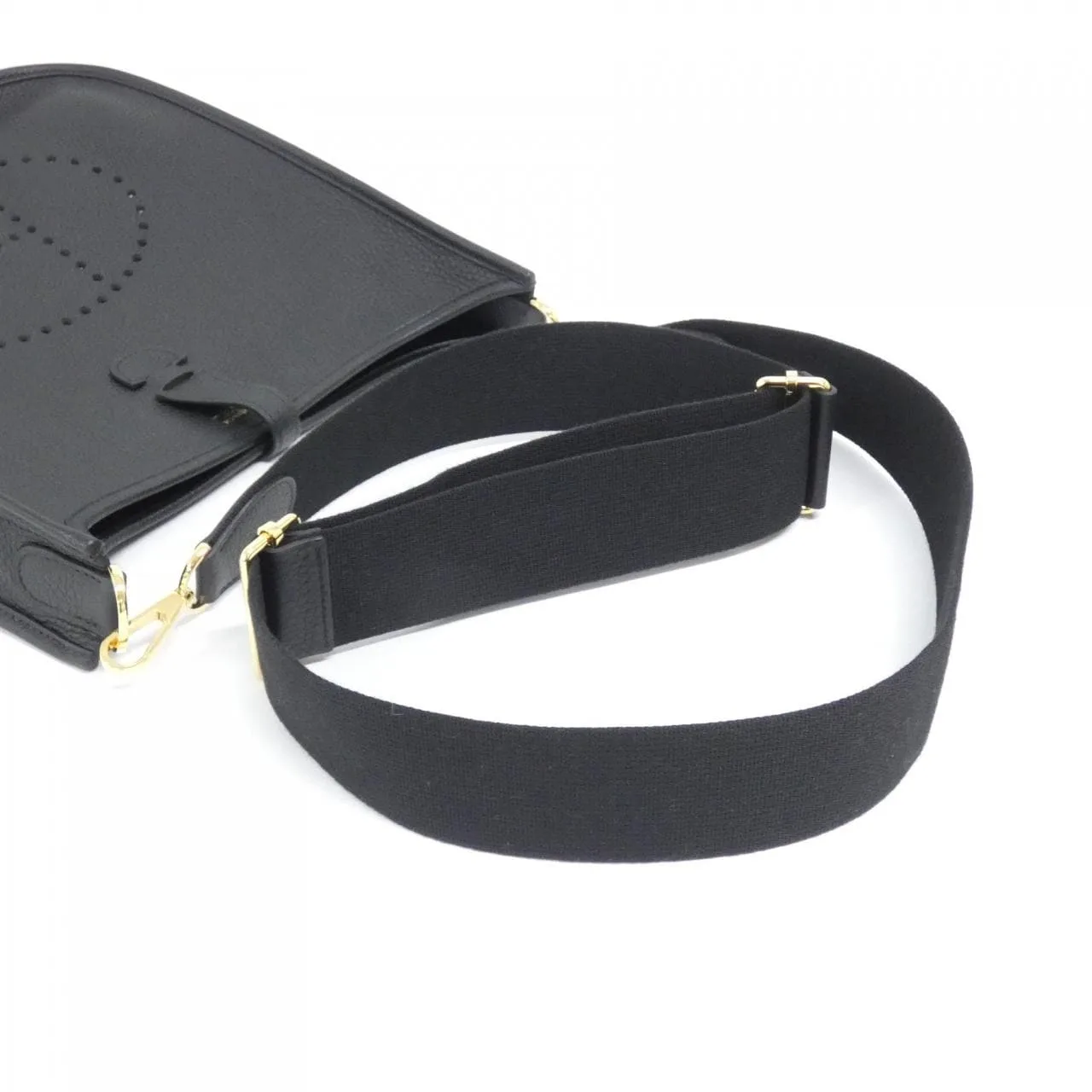 HERMES Evelyne 056277CC Shoulder Clemence Black Clemence Leather Rank A - Thumbnail 4