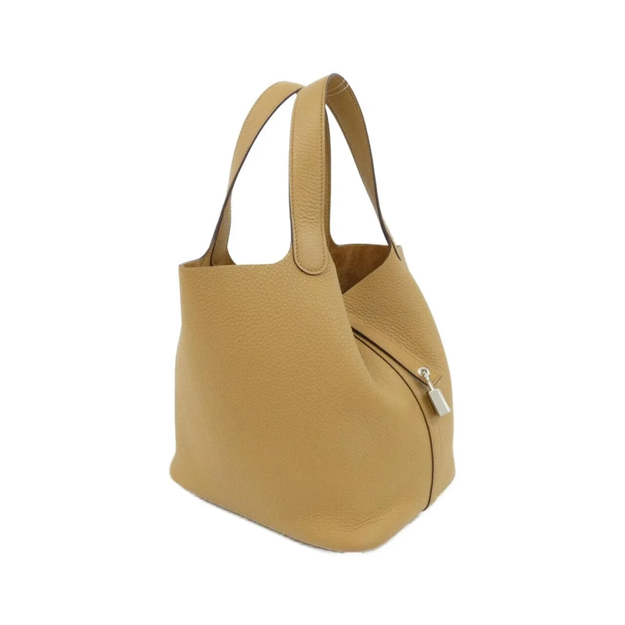 HERMES Picotin 060991CK Handbag Clemence