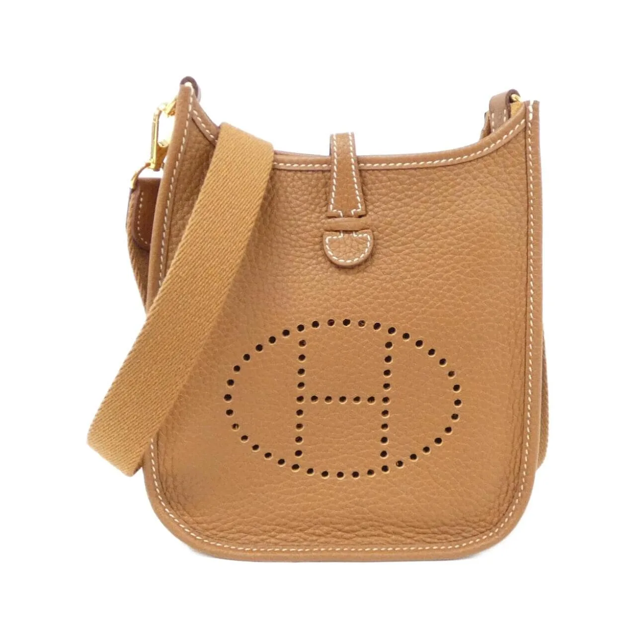 HERMES Evelyne 069426CC Shoulder Clemence Gold