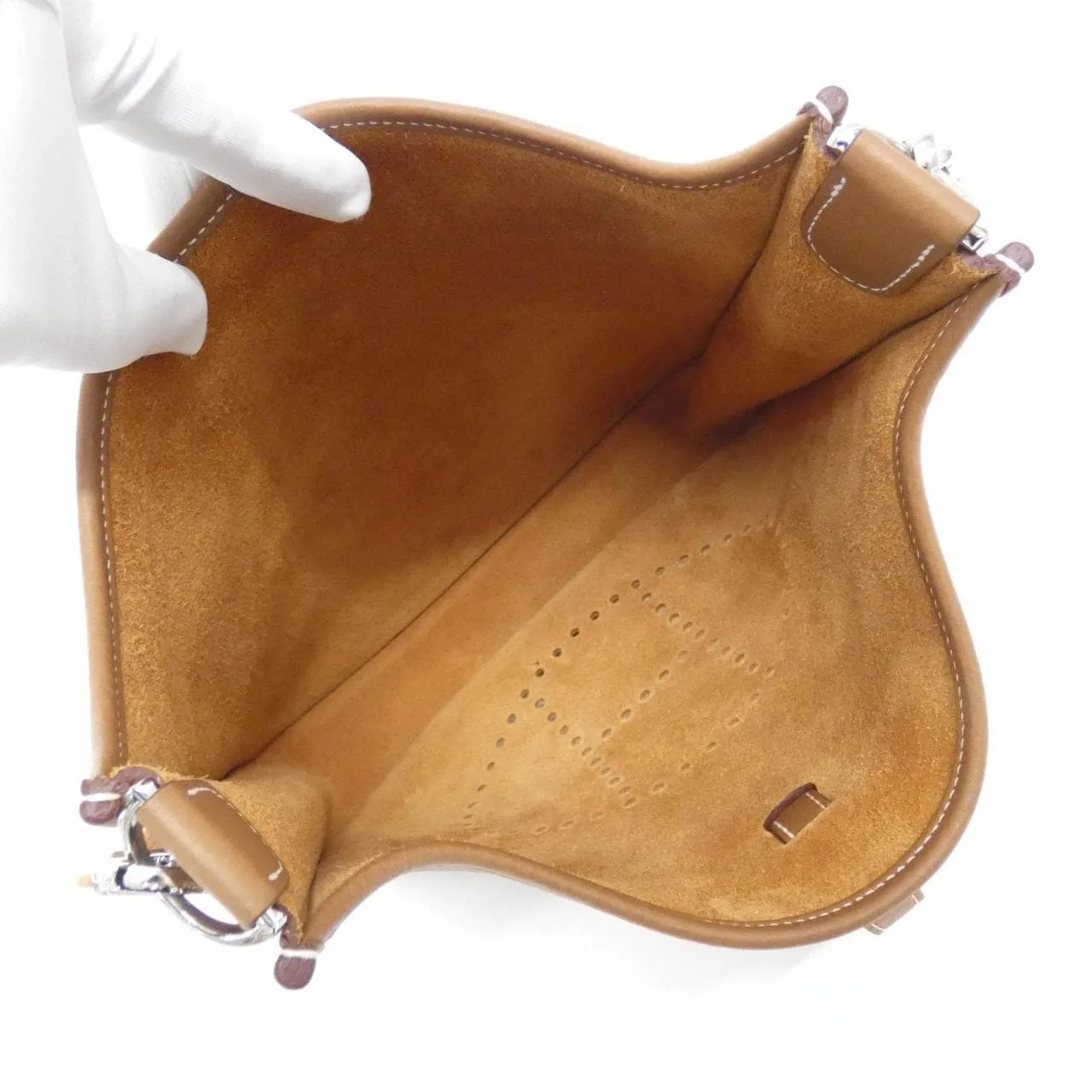 HERMES Evelyne 056277CK Shoulder Clemence Gold Clemence Leather Rank A - Thumbnail 7