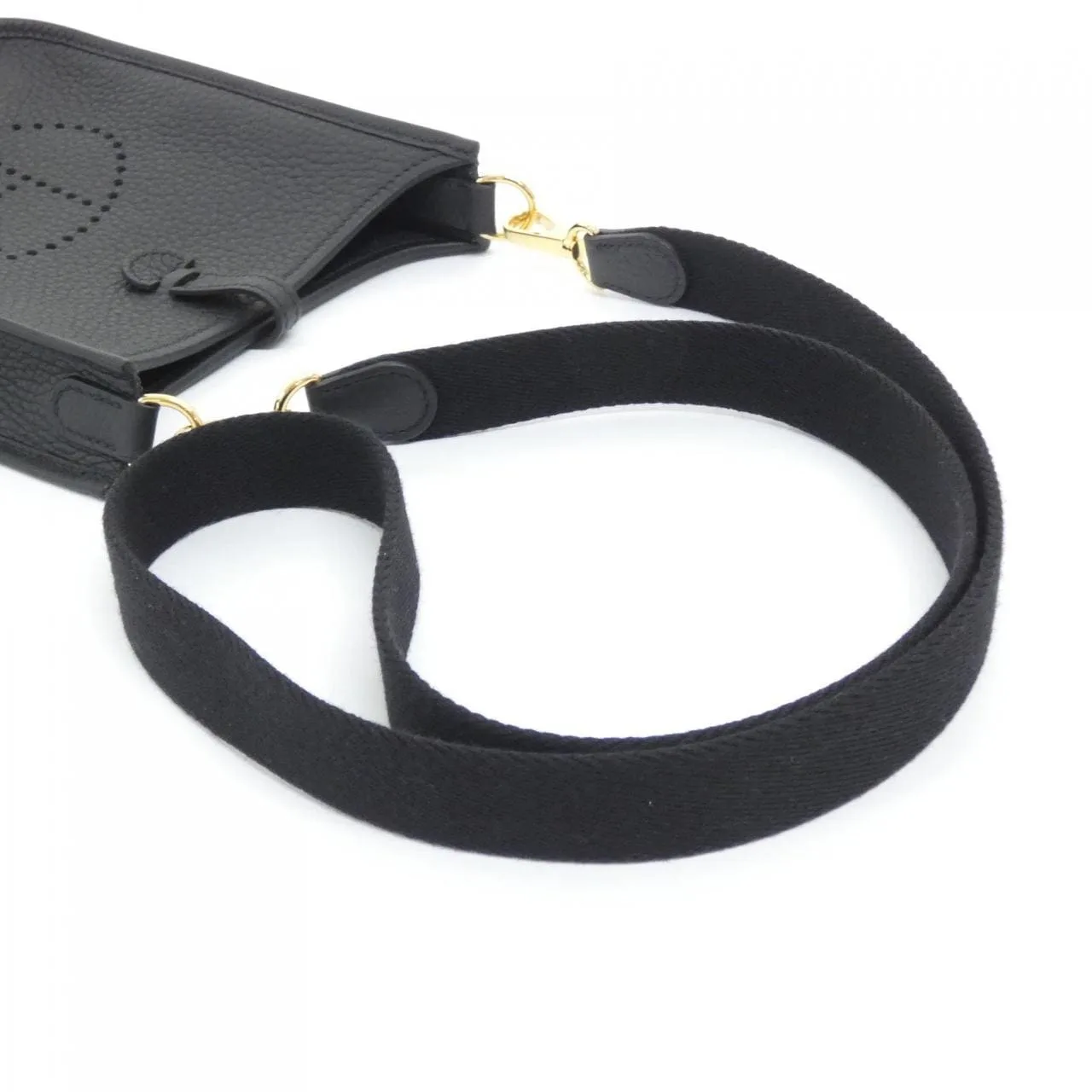 HERMES Evelyne 069426CC Shoulder Clemence Black Clemence Leather Rank A - Thumbnail 5