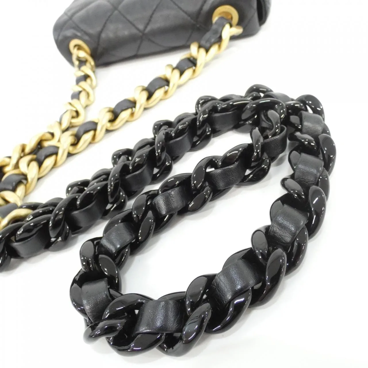 CHANEL Chanel 22 AS3205 Shoulder Lambskin Black Lambskin Rank B - Thumbnail 8