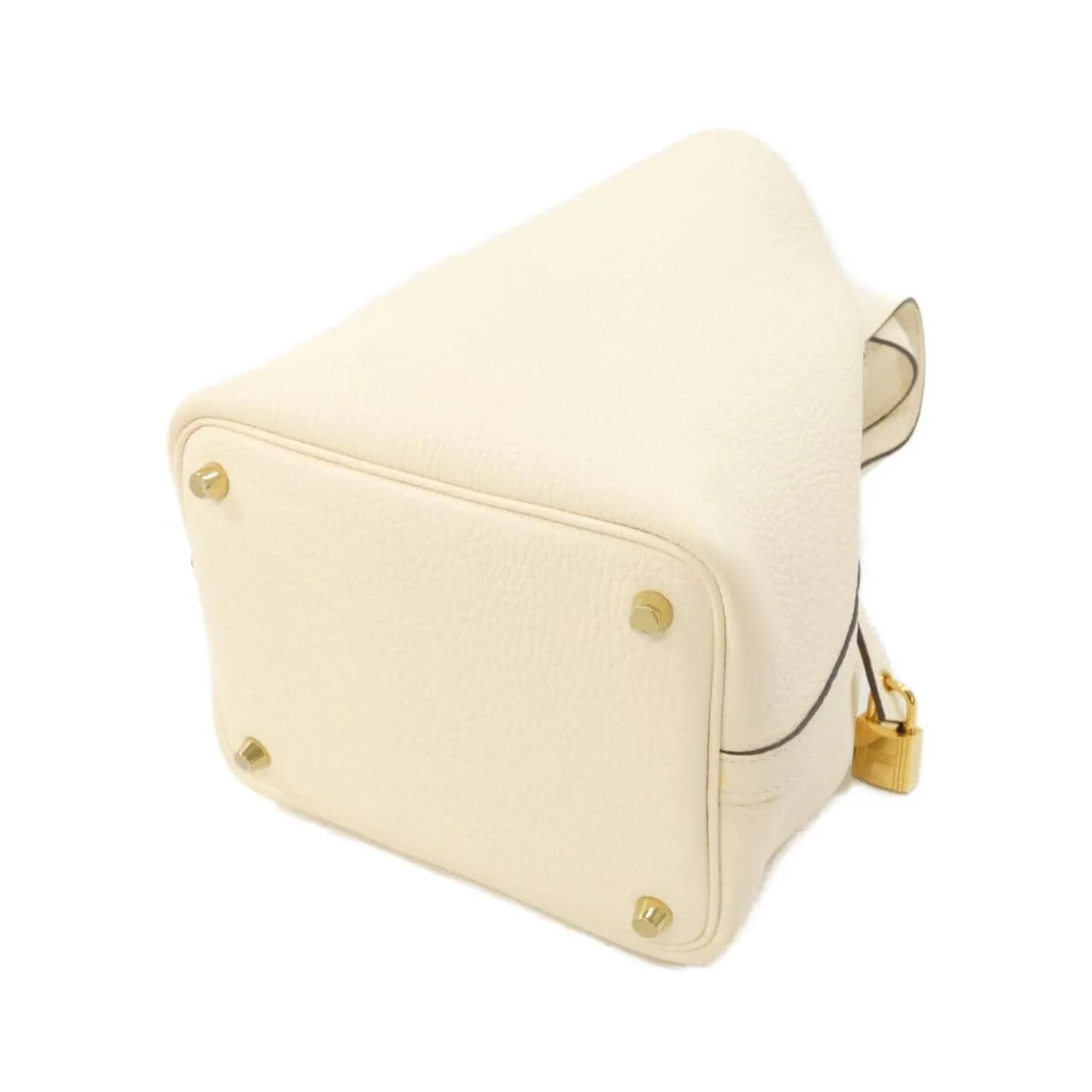 HERMES Picotin 056289CC Handbag Clemence Black Clemence Leather Rank A - Thumbnail 2