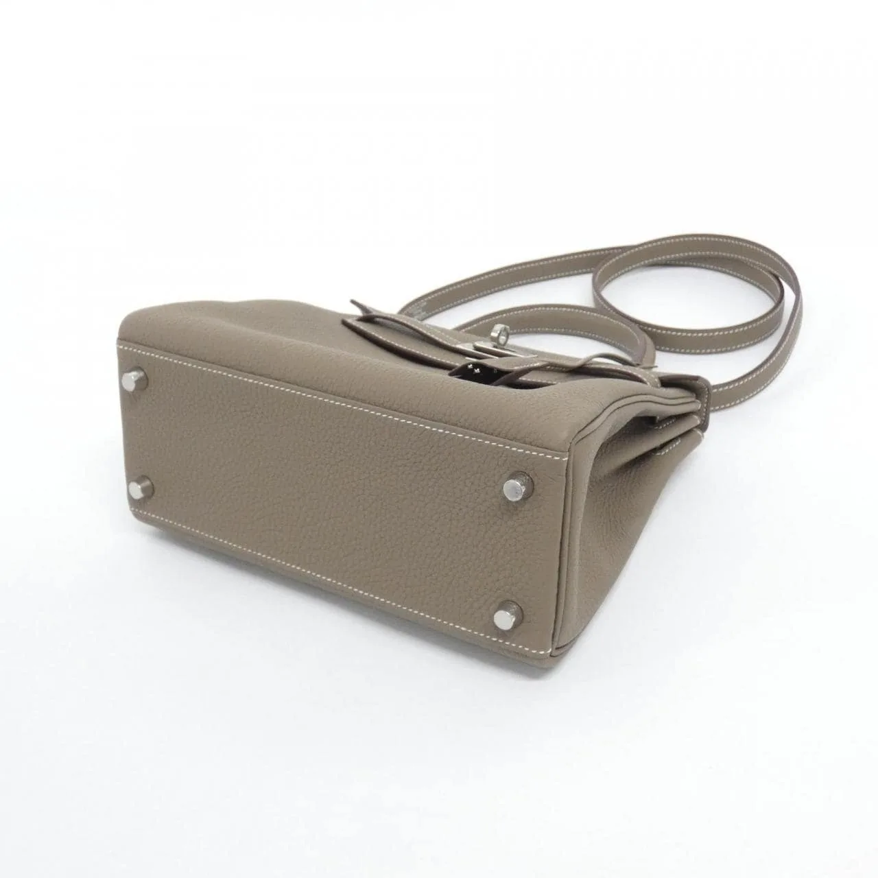 HERMES Kelly 044624CK Handbag Togo Etoupe Togo Leather Unused - Thumbnail 3