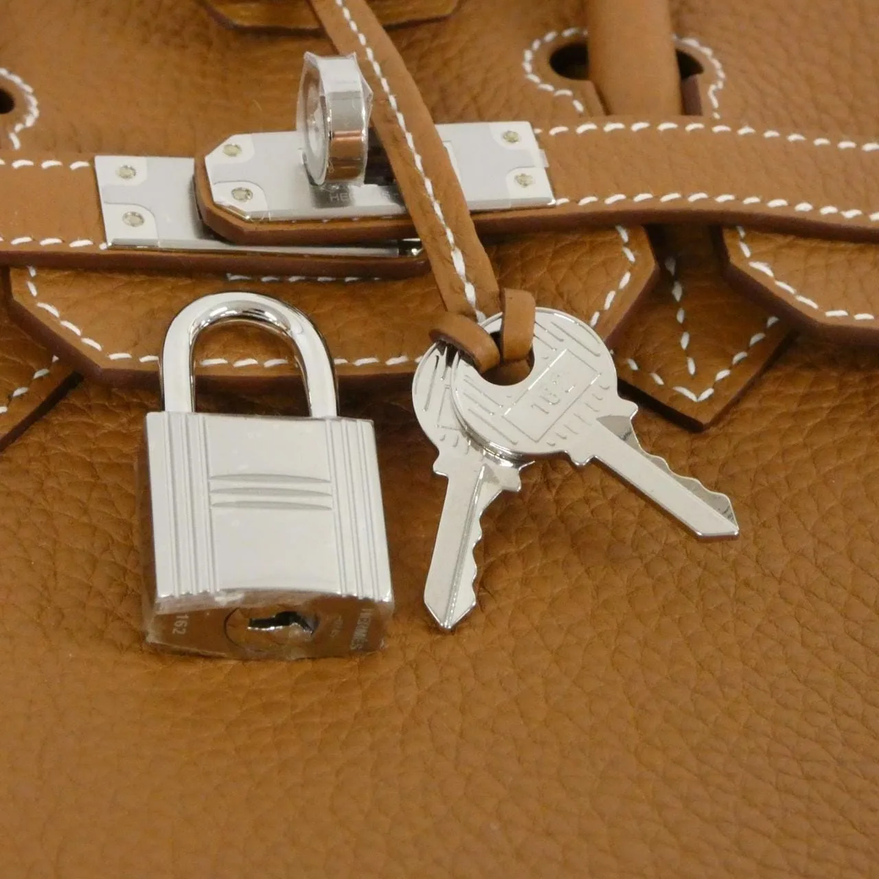 HERMES Birkin 041344CK Handbag Togo Gold Togo Leather Unused - Thumbnail 4