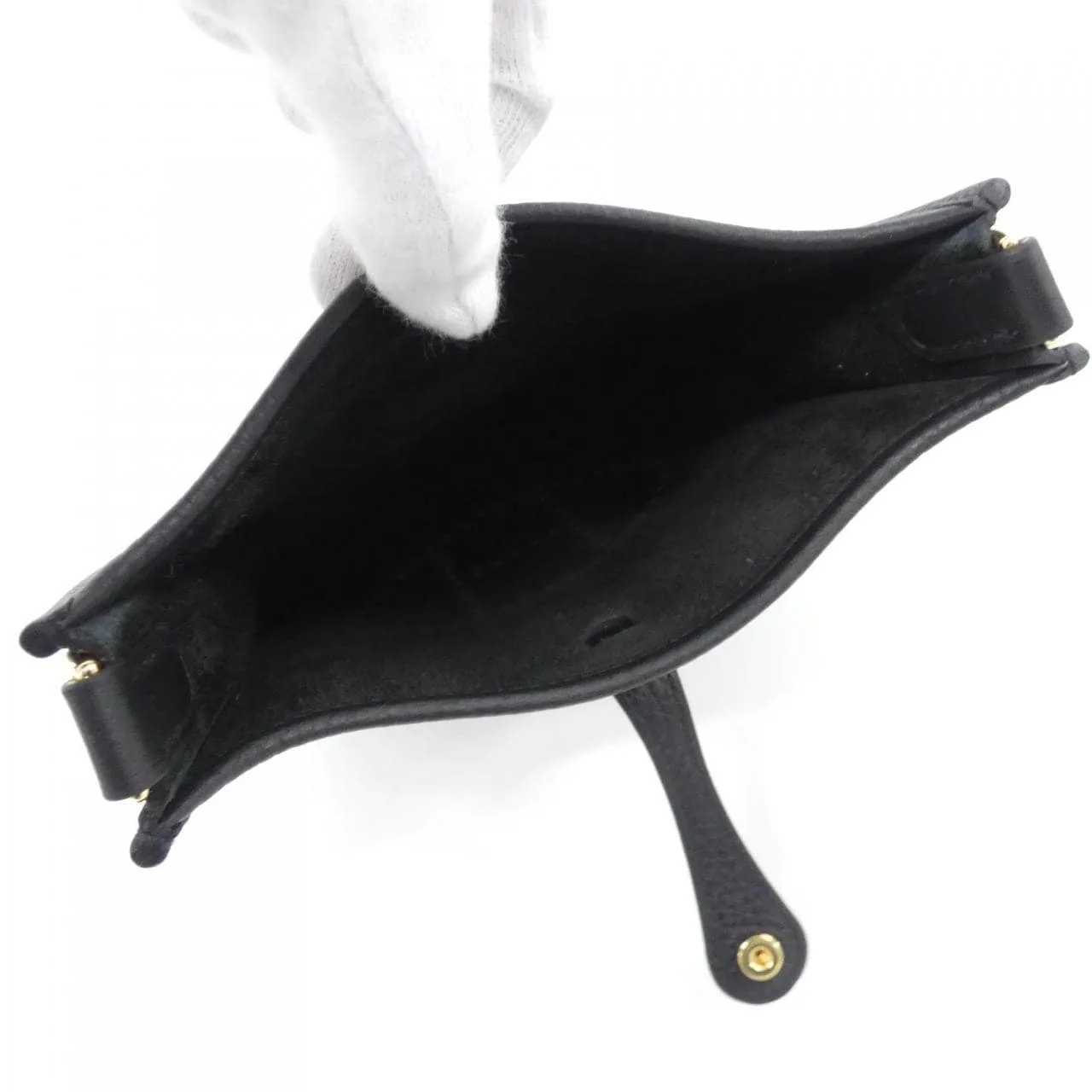 HERMES Evelyne 069426CC Shoulder Clemence Black Clemence Leather Unused - Thumbnail 5