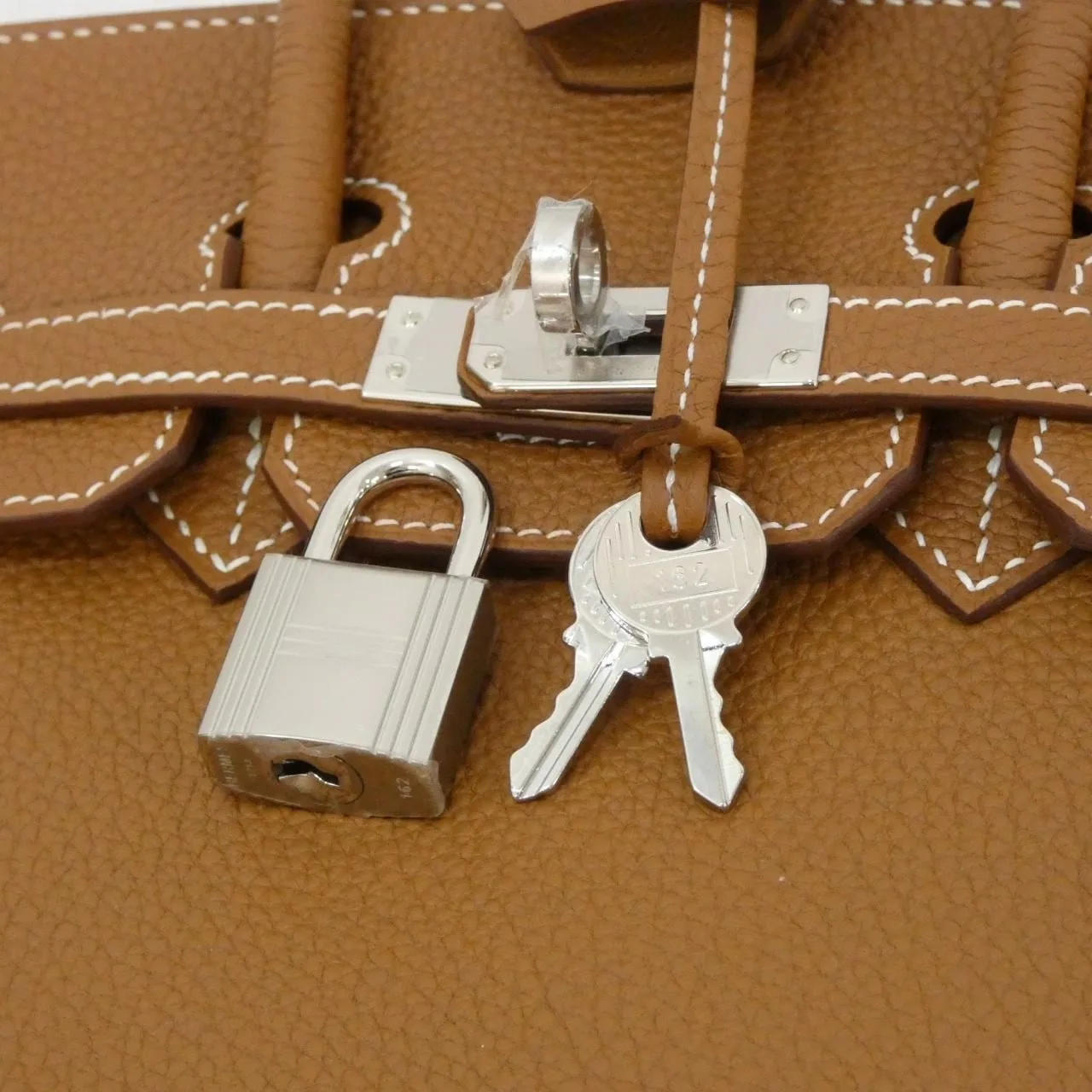 HERMES Birkin 041344CK Handbag Togo Gold Togo Leather Unused - Thumbnail 4