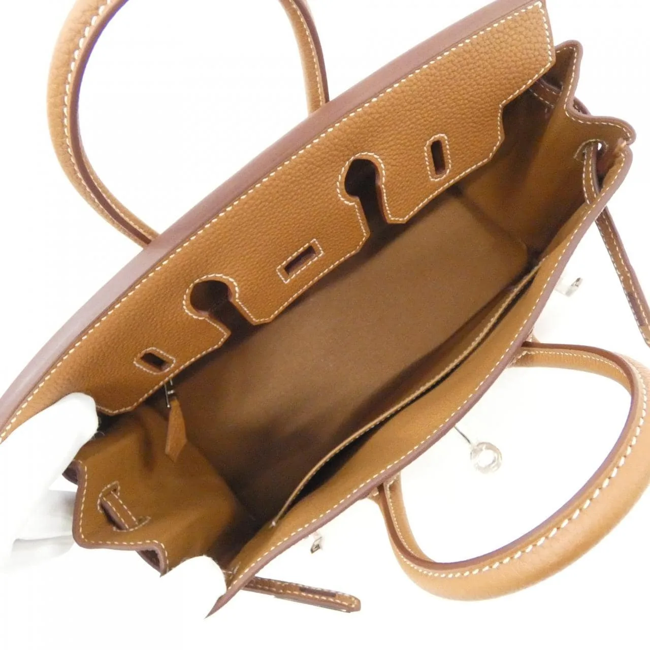 HERMES Birkin 041344CK Handbag Togo Gold Togo Leather Unused - Thumbnail 6