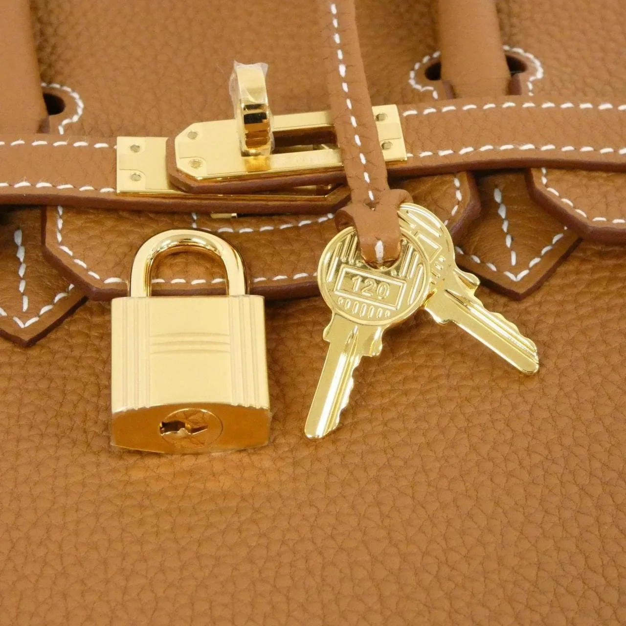 HERMES Birkin 041344CC Handbag Togo Gold Togo Leather Unused - Thumbnail 4