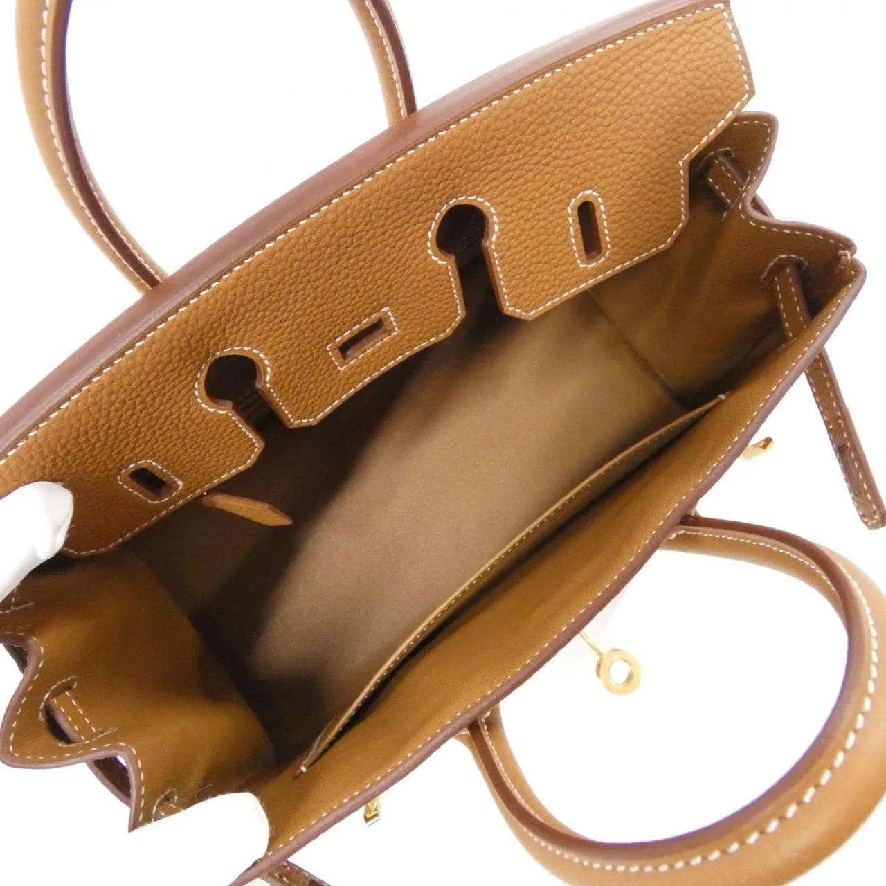 HERMES Birkin 041344CC Handbag Togo Gold Togo Leather Unused - Thumbnail 6