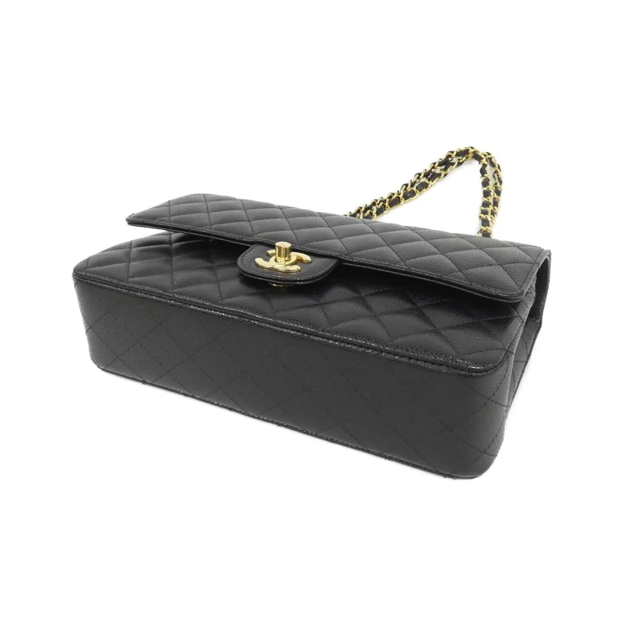 CHANEL Matelasse 1112 Shoulder Grained Calfskin Black Grained Calfskin Unused - Thumbnail 3
