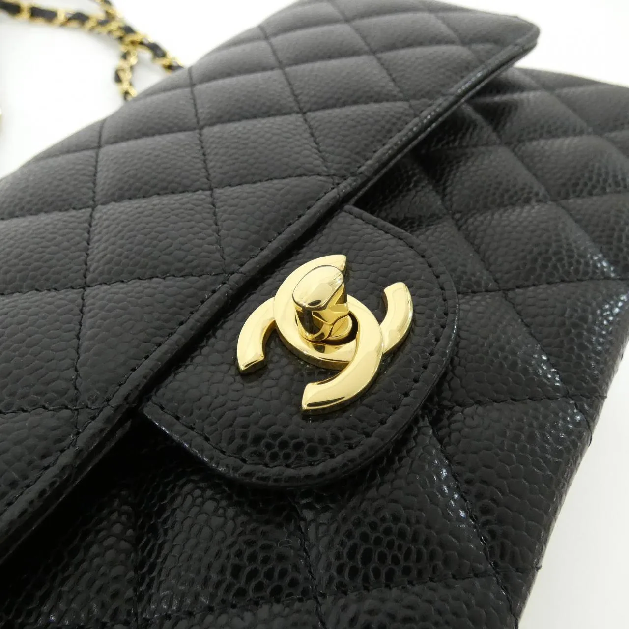 CHANEL Matelasse 1112 Shoulder Grained Calfskin Black Grained Calfskin Unused - Thumbnail 4