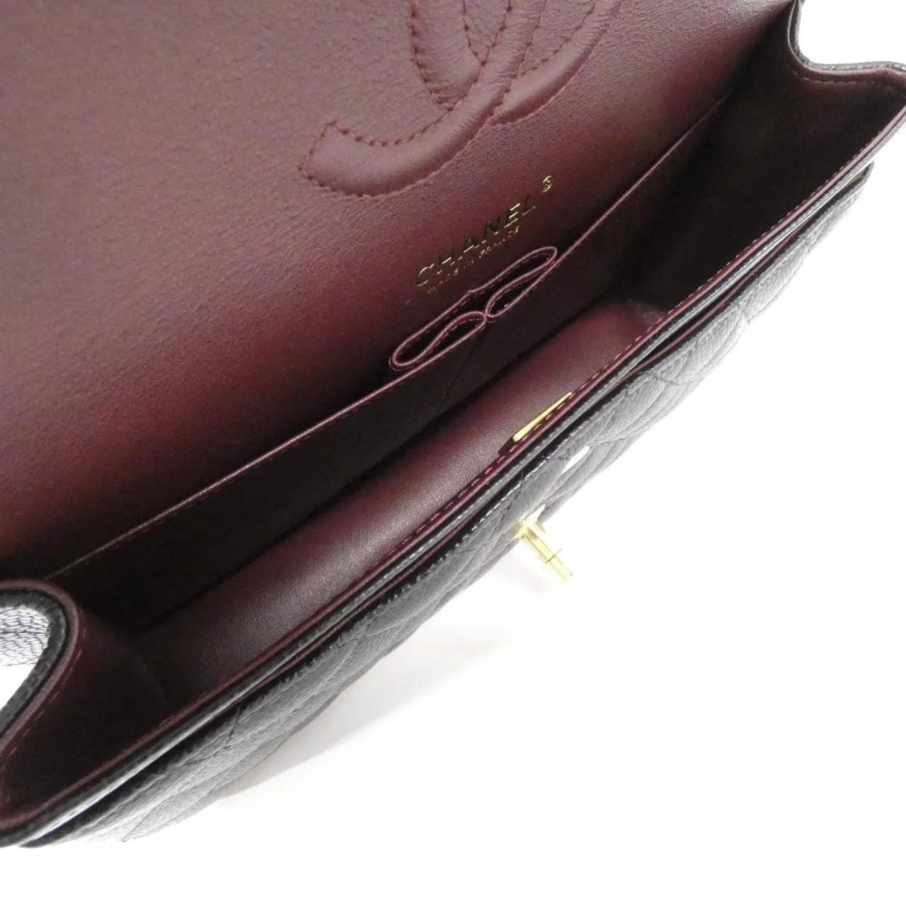 CHANEL Matelasse 1112 Shoulder Grained Calfskin Black Grained Calfskin Unused - Thumbnail 6