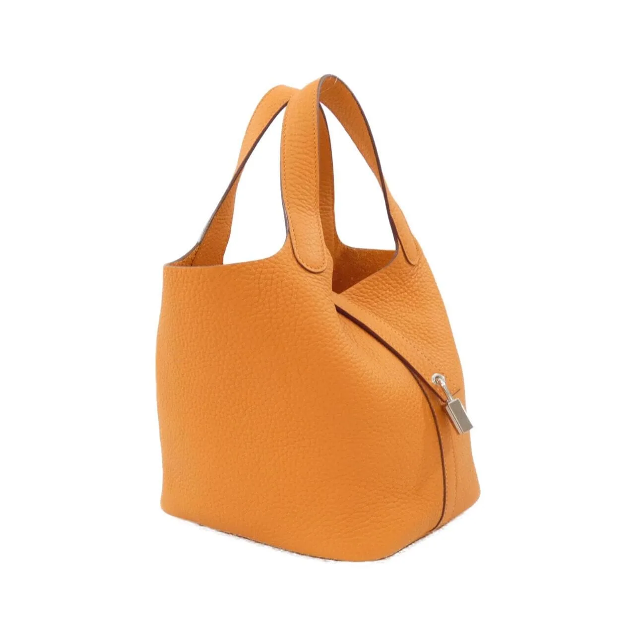 HERMES Picotin 056289CK Handbag Clemence Orange