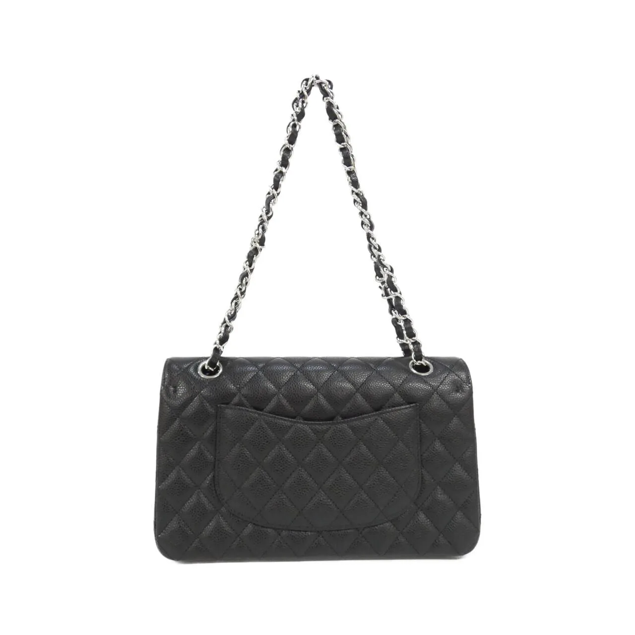 CHANEL Matelasse 1112 Shoulder Grained Calfskin Black Grained Calfskin Rank A - Thumbnail 2