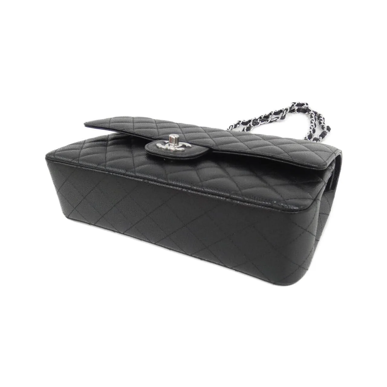 CHANEL Matelasse 1112 Shoulder Grained Calfskin Black Grained Calfskin Rank A - Thumbnail 3