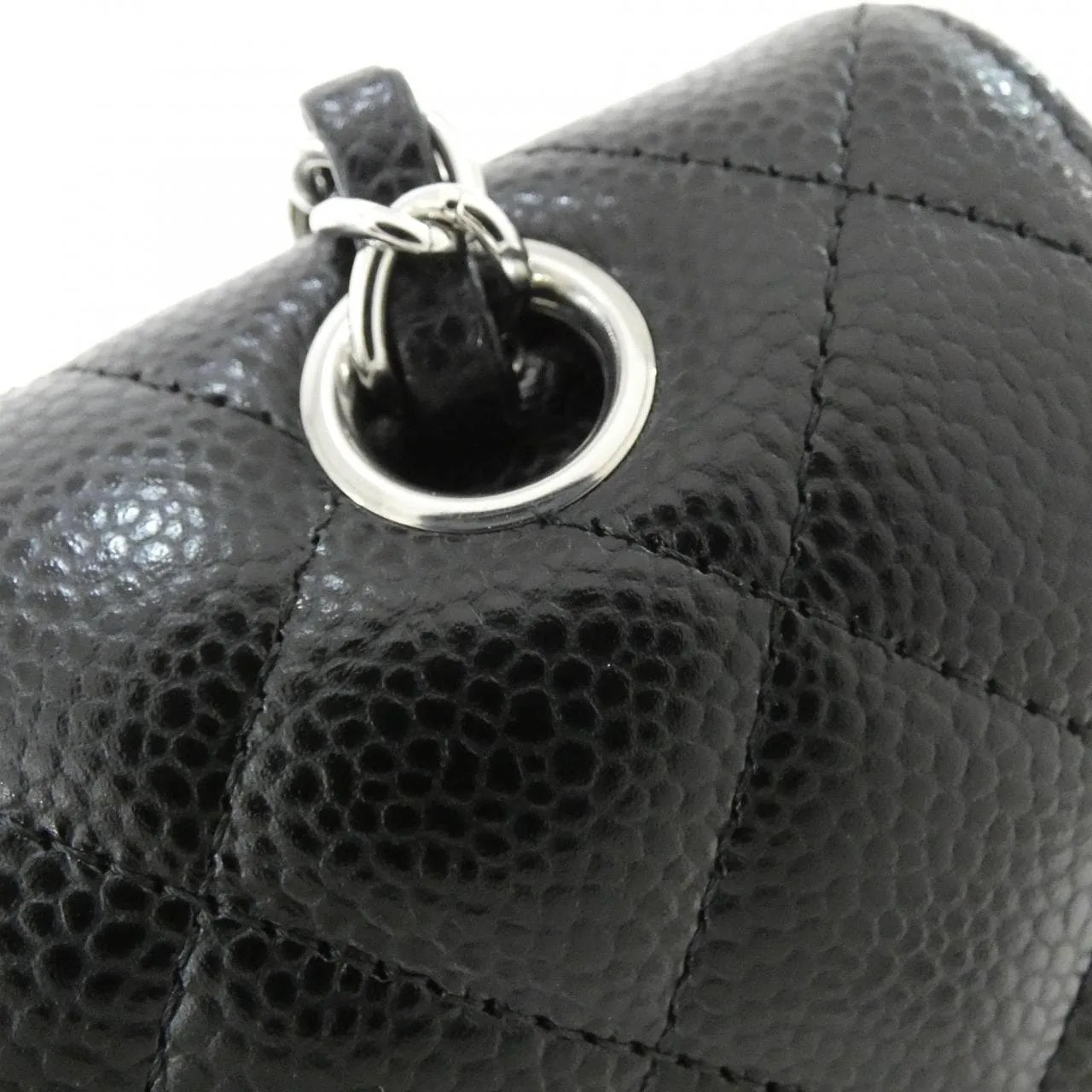 CHANEL Matelasse 1112 Shoulder Grained Calfskin Black Grained Calfskin Rank A - Thumbnail 5