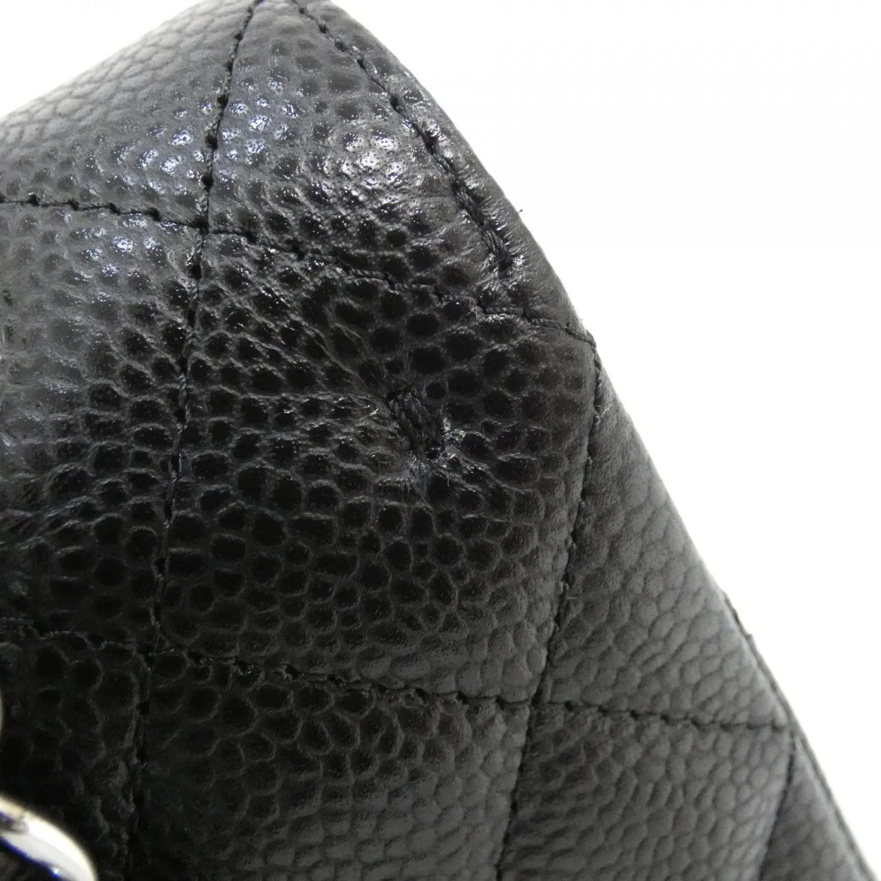 CHANEL Matelasse 1112 Shoulder Grained Calfskin Black Grained Calfskin Rank A - Thumbnail 6