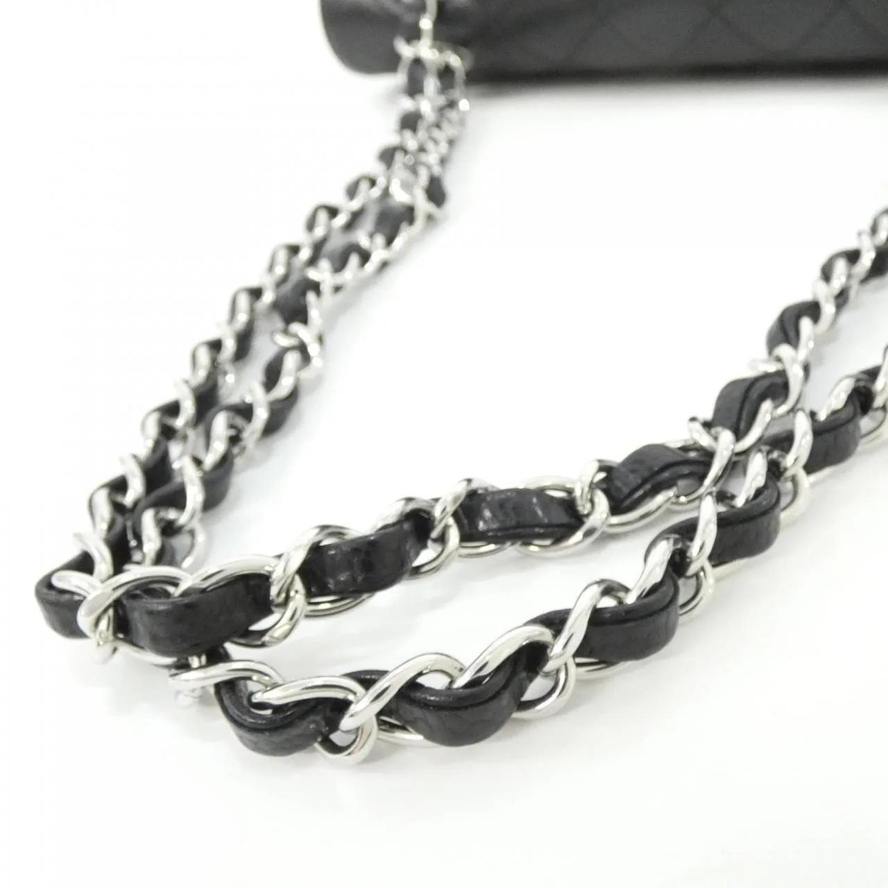 CHANEL Matelasse 1112 Shoulder Grained Calfskin Black Grained Calfskin Rank A - Thumbnail 7