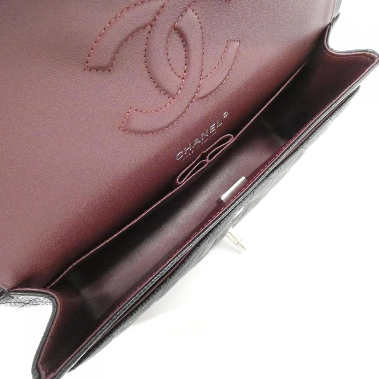 CHANEL Matelasse 1112 Shoulder Grained Calfskin Black Grained Calfskin Rank A - Thumbnail 8