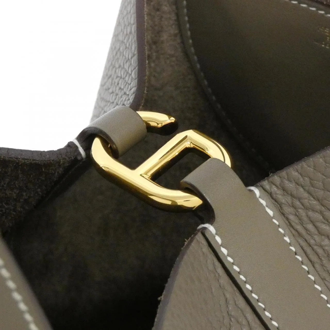 HERMES 084274CC Handbag Clemence Etoupe Clemence Leather Rank A - Thumbnail 4