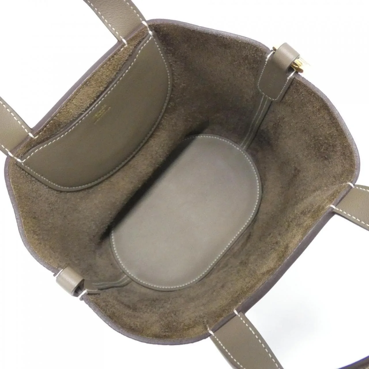 HERMES 084274CC Handbag Clemence Etoupe Clemence Leather Rank A - Thumbnail 6