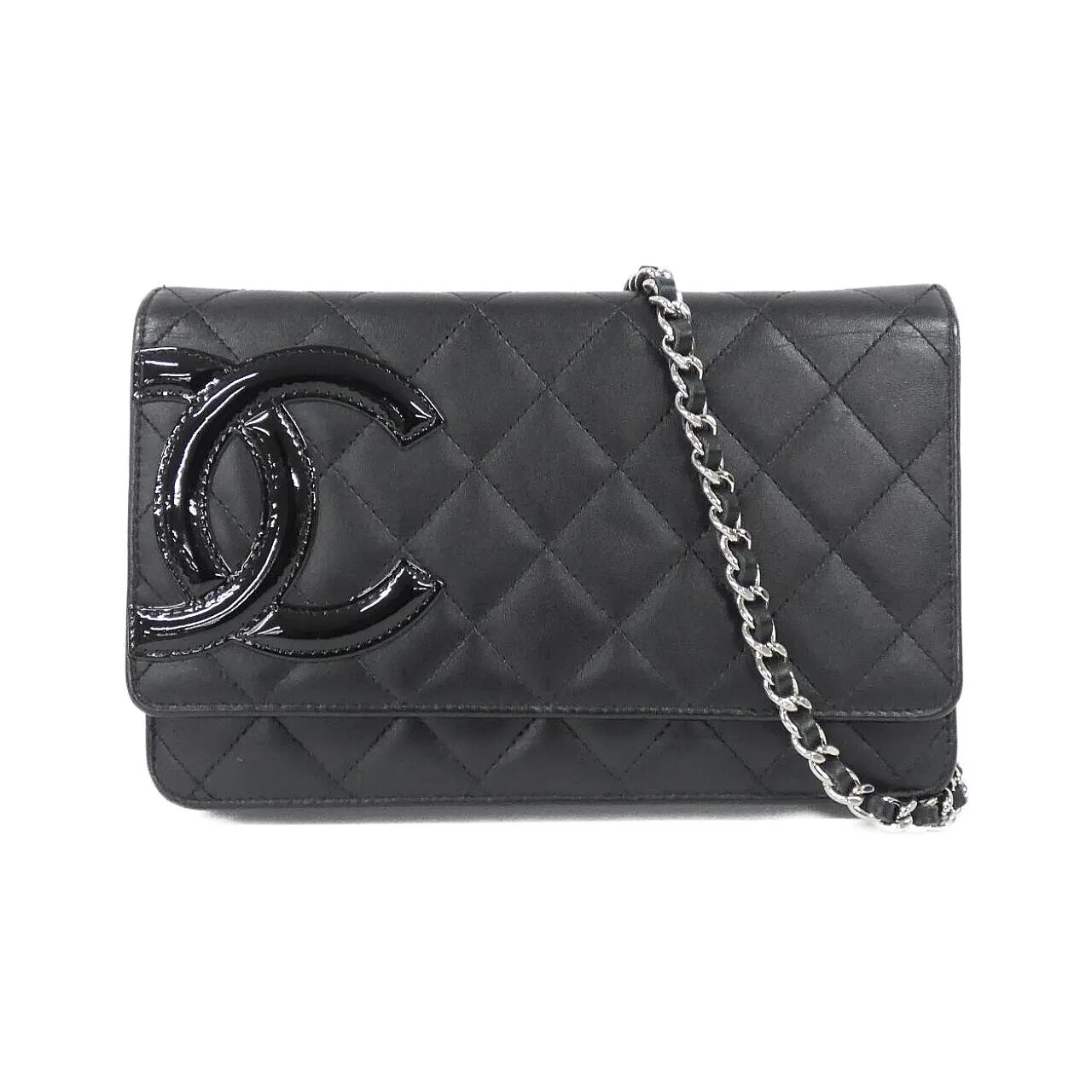 CHANEL Cambon 46646 銀包 漆皮