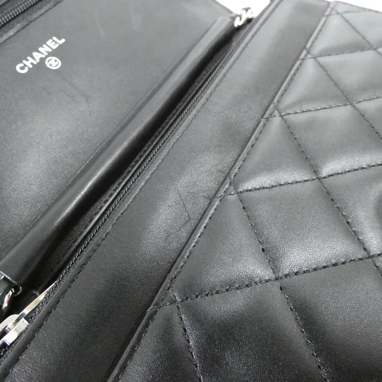 CHANEL Cambon 46646 Wallet Patent Leather