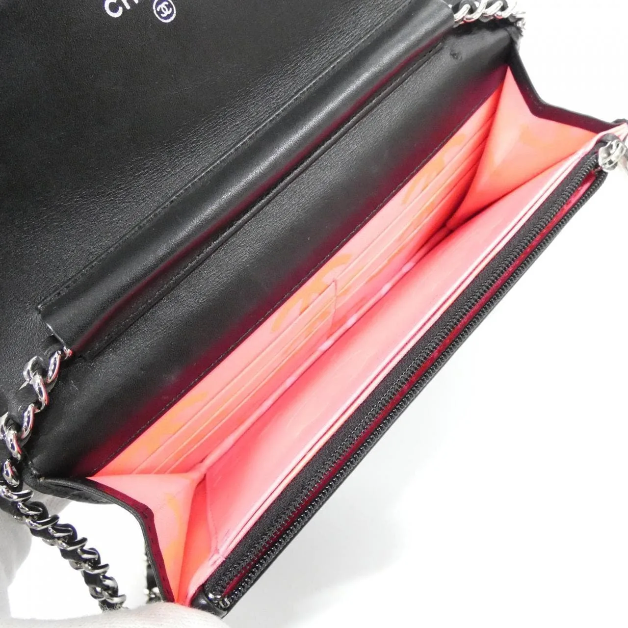 CHANEL Cambon 46646 Wallet Patent Leather