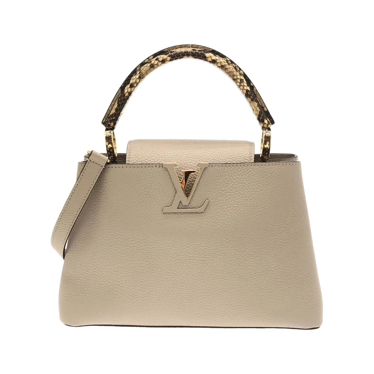 LOUIS VUITTON Capucines N92802 Handbag Leather Black