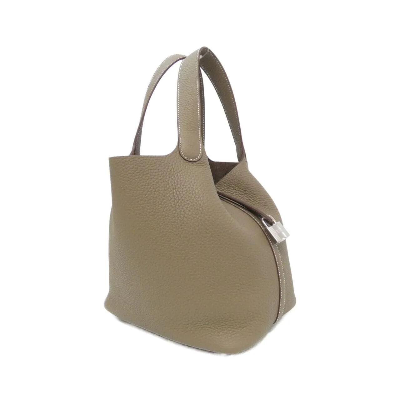 HERMES Picotin 060991CK Handbag Clemence